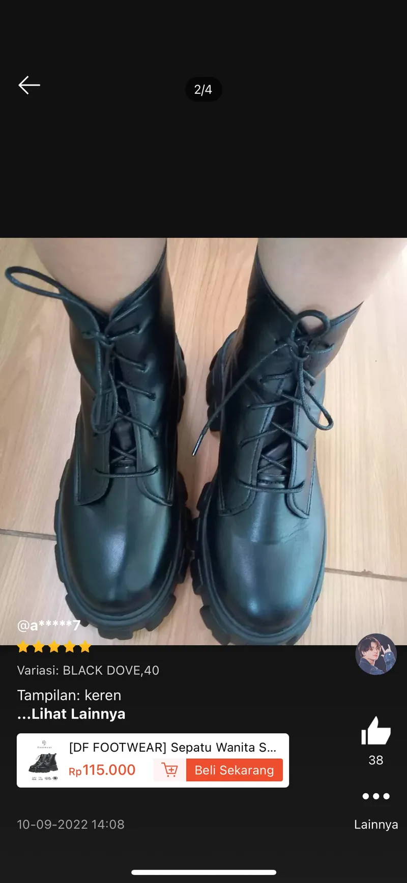 Streetwear Casual Boots Wanita black photo 1