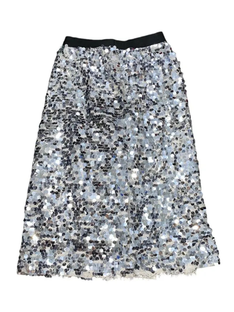 Casual Mini skirt Wanita silver photo 1