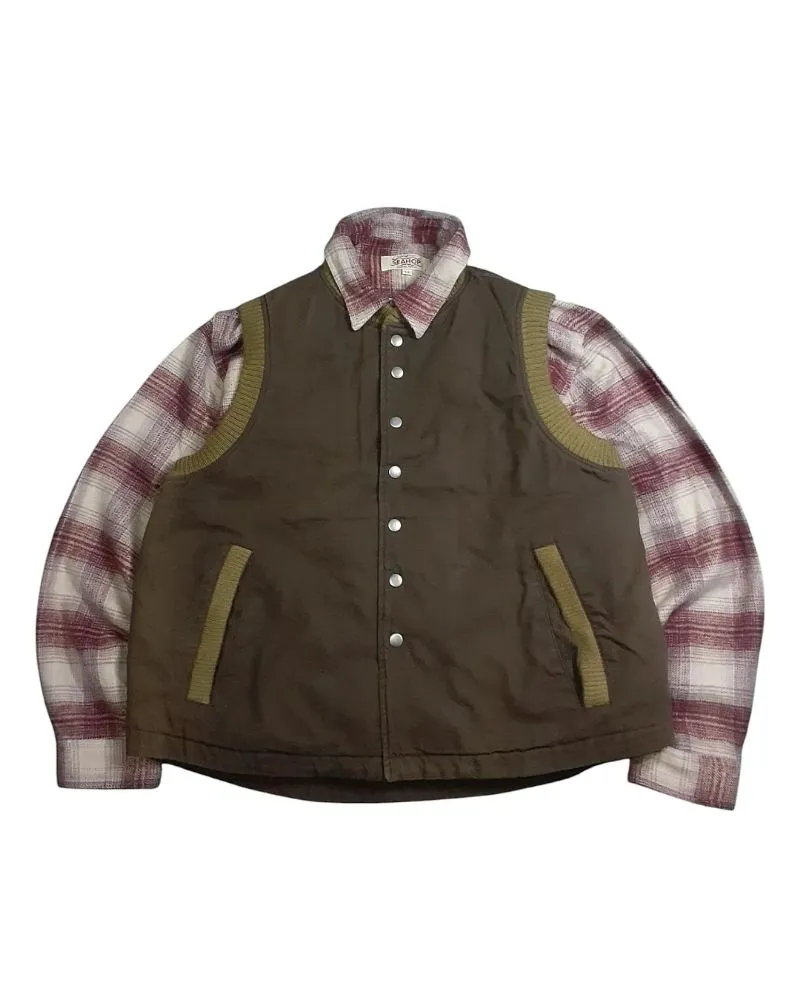 Japanese brand Streetwear Casual Vest Pria brown photo 1