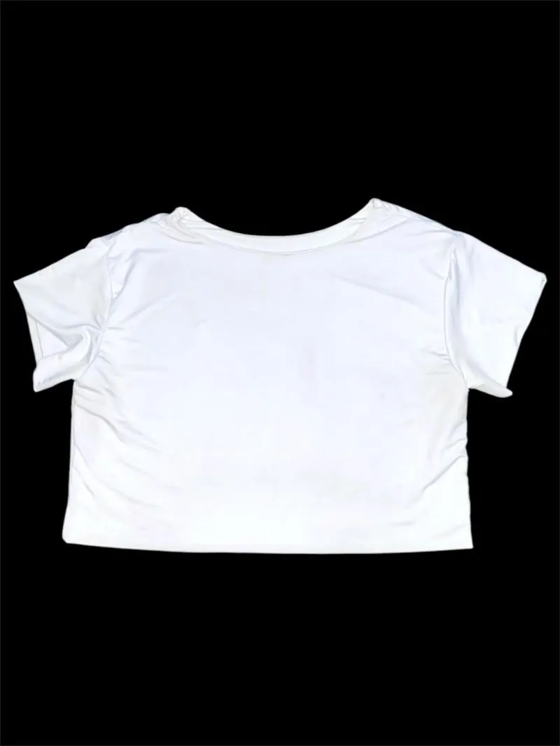 Casual Crop top Wanita white photo 1