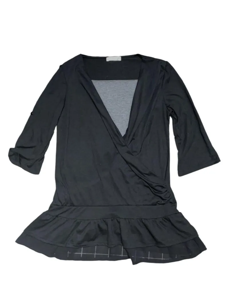 Casual Blouse Wanita black gray photo 1