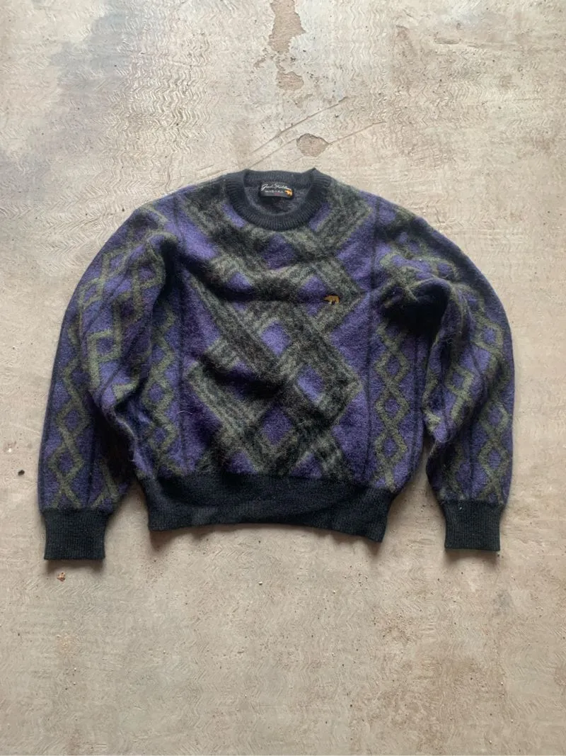 Vintage Y2K Sweater Pria purple green photo 1