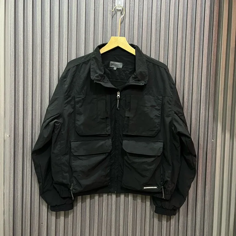 Japanese brand Streetwear Casual Windbreaker Pria black photo 1