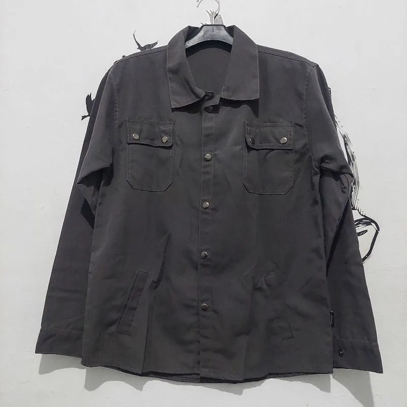 Casual Casual shirt Pria black gray photo 1