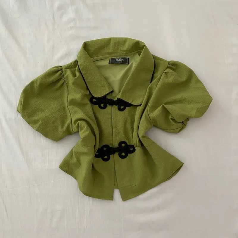 Vintage Pakaian adat Blouse Wanita green photo 1