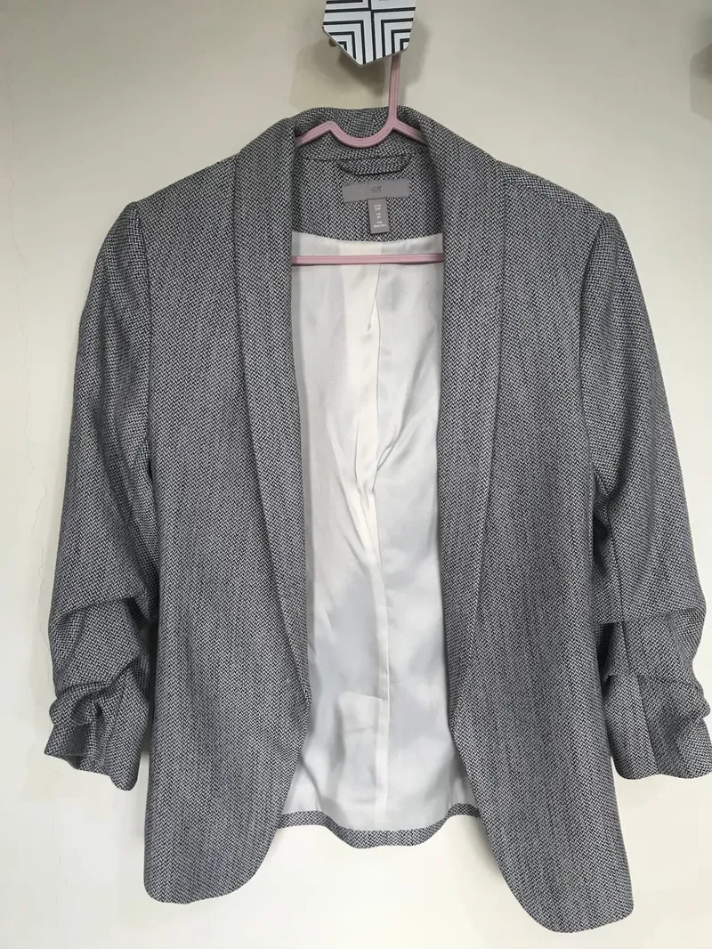 H&M Casual Blazer Wanita gray photo 1