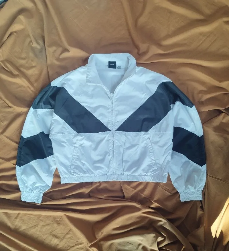 Casual Windbreaker Pria white black photo 1