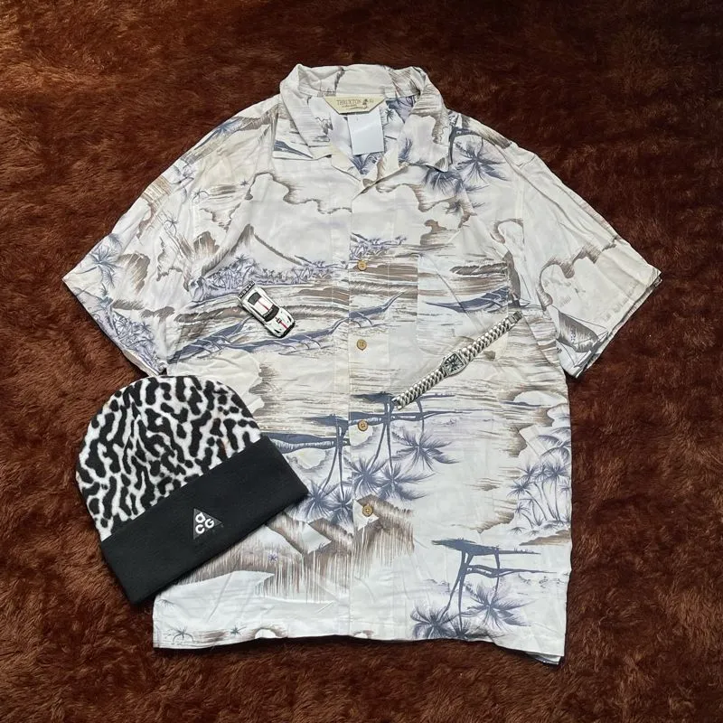 Thruxton Grunge Indie Casual shirt Pria white photo 1