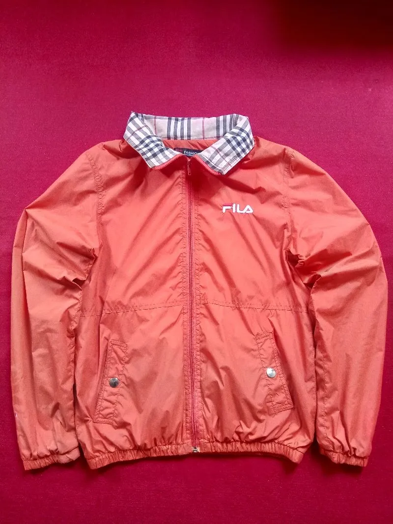 Fila Streetwear Casual Windbreaker Pria white orange photo 1