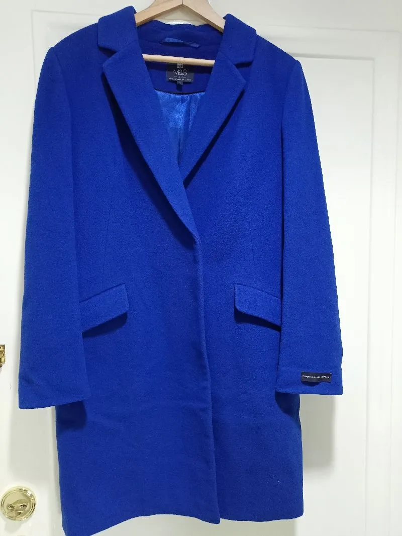 Marks & Spencer Luxury Casual Pea coat Wanita blue photo 1