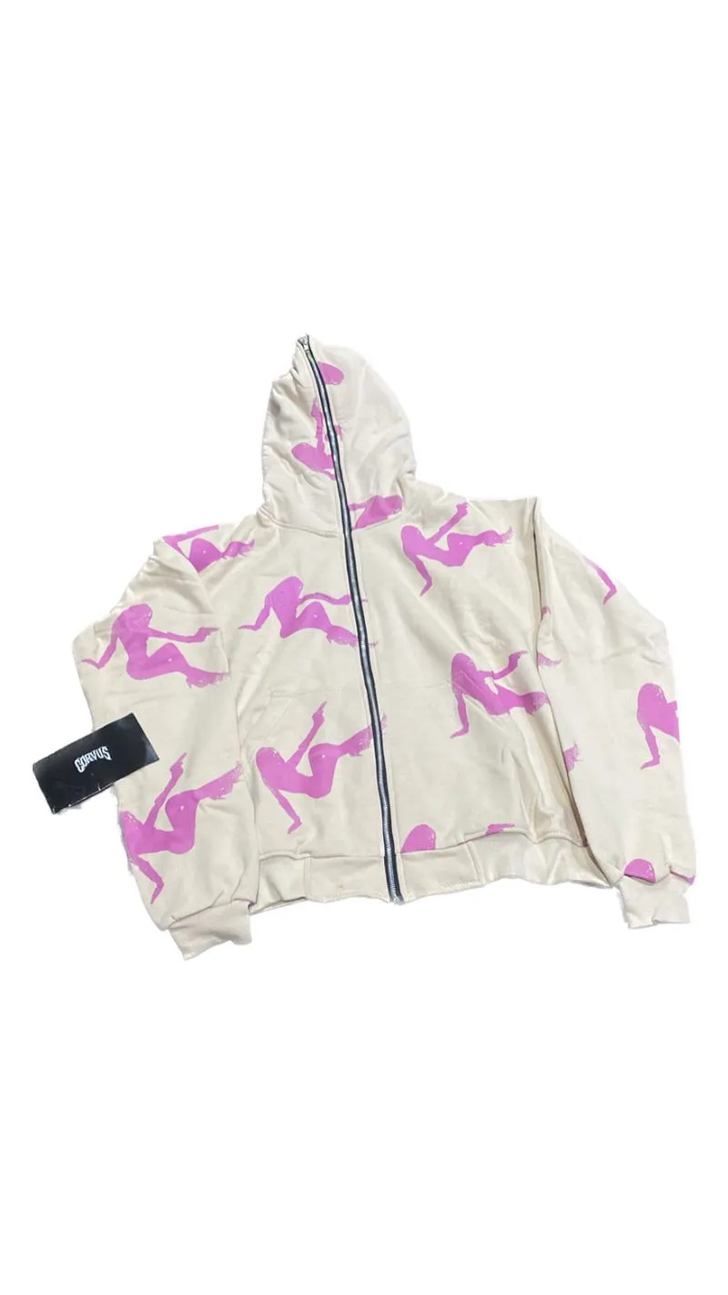 Y2K Hoody Pria pink cream photo 1