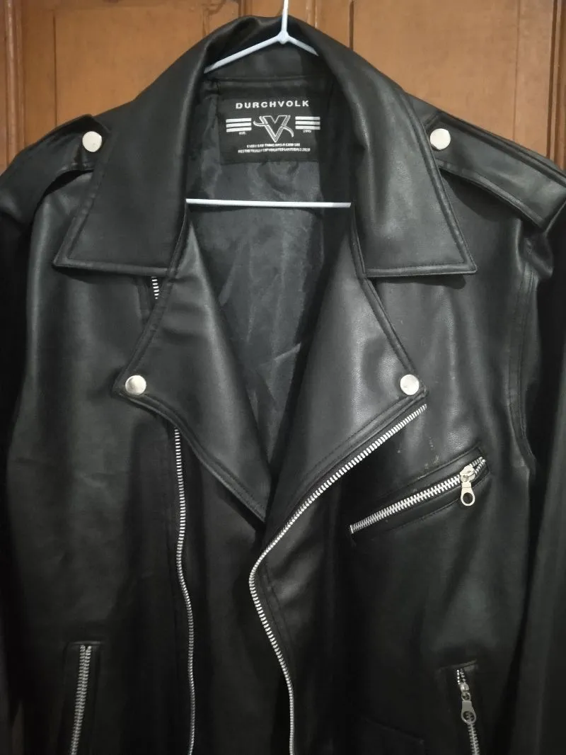 Durchvolk Biker Casual Leather jacket Pria black photo 1