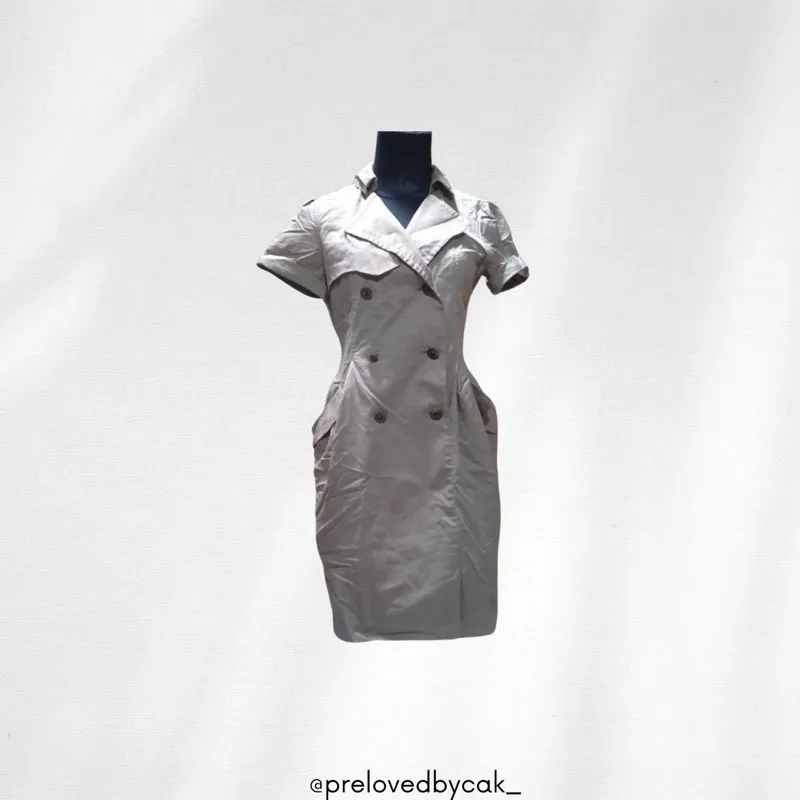 Vintage Minimalist Casual dress Wanita brown photo 1