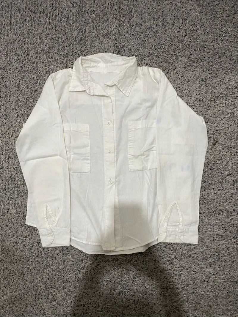 Casual Formal shirt Pria white photo 1