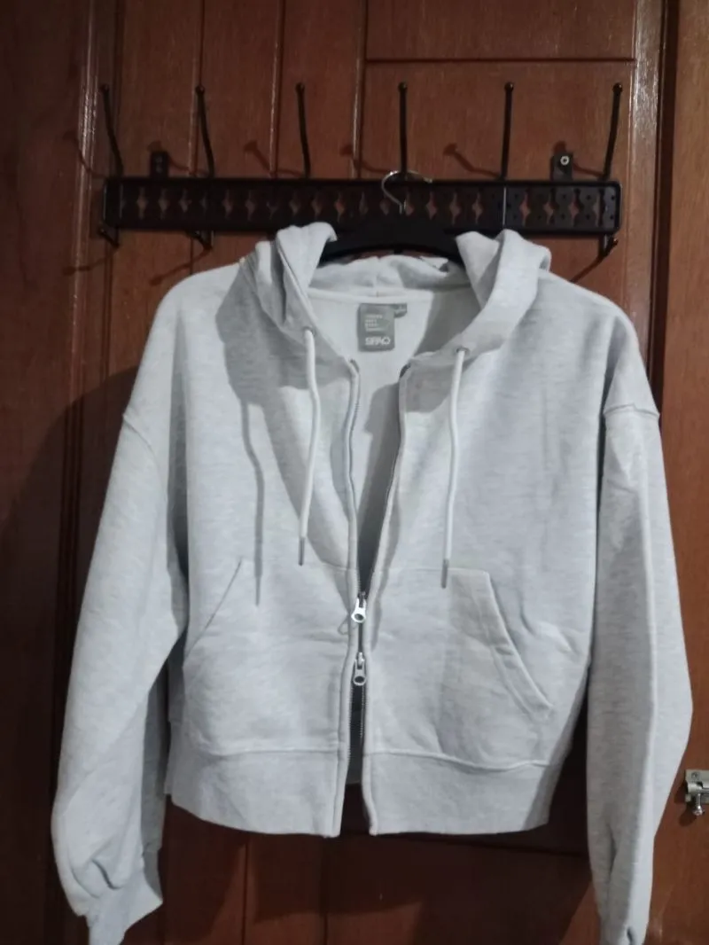 Spao Vintage Puffer jacket Wanita gray photo 1