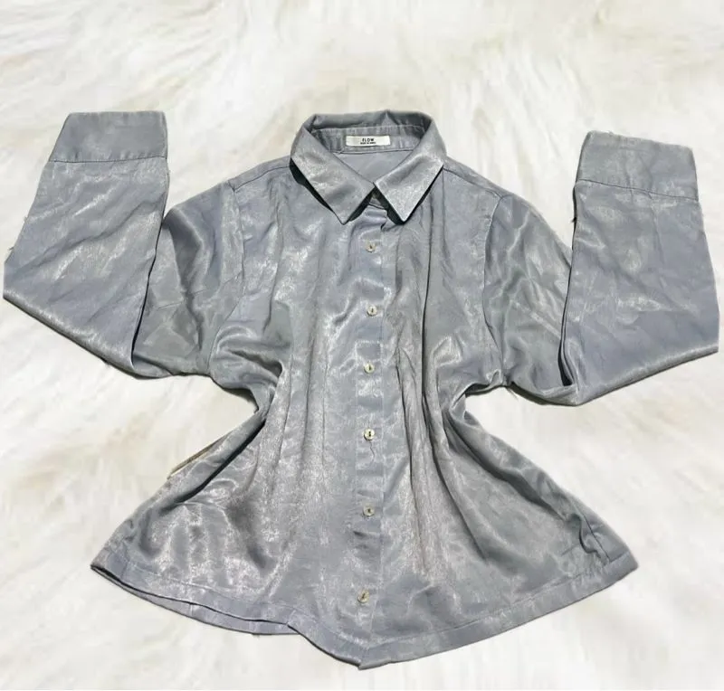 Casual Crop top Wanita blue photo 1