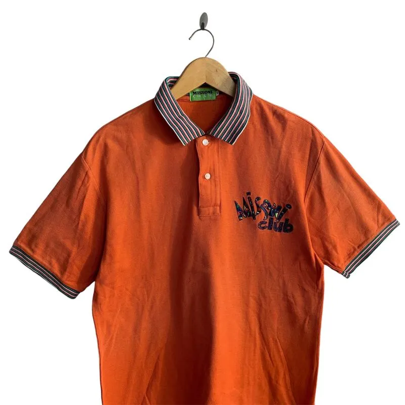 Vintage Casual Polo shirt Pria orange photo 1