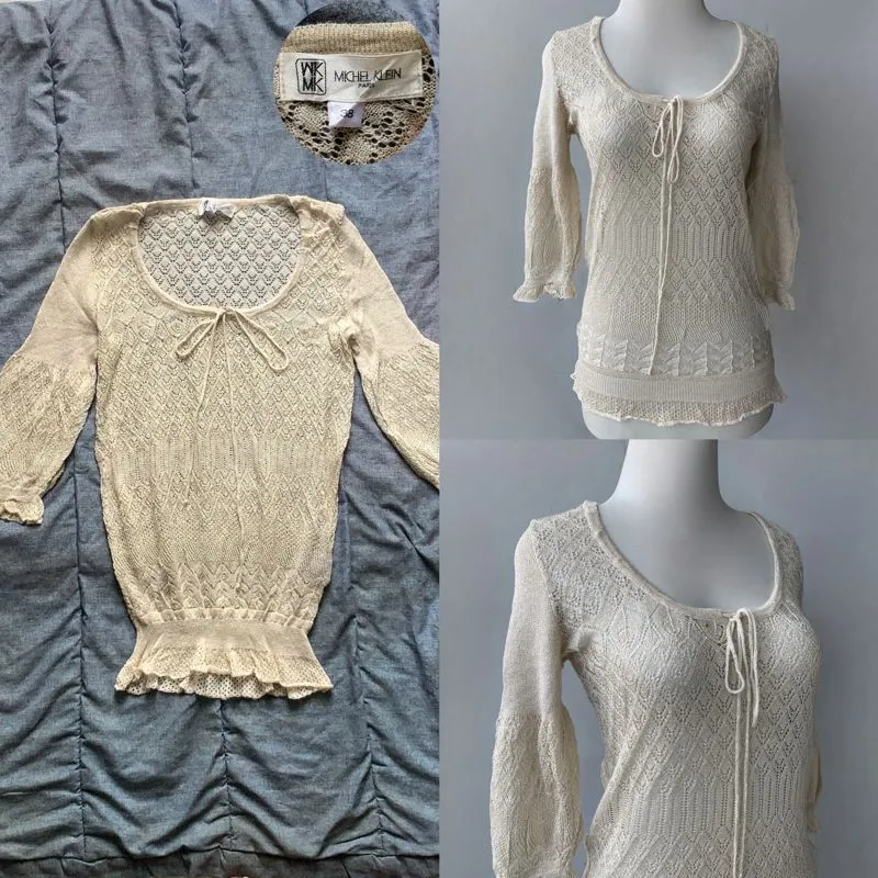 Japanese brand Fairy Coquette Blouse Wanita cream photo 1
