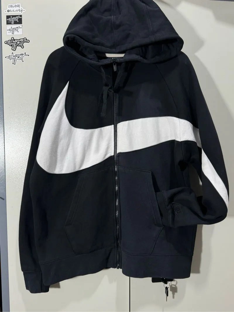 Nike Vintage Streetwear Hoody Pria white black photo 1