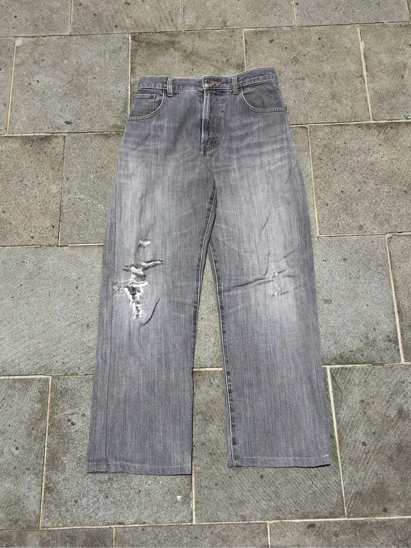 Vintage Streetwear Jeans Pria gray photo 1