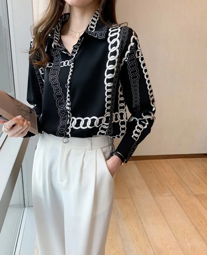 Casual Shirt Wanita black photo 1