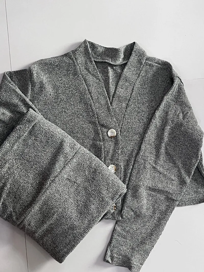Casual Crop top Wanita gray photo 1