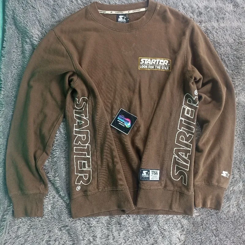 Starter Sportswear Casual Sweater Pria brown photo 1