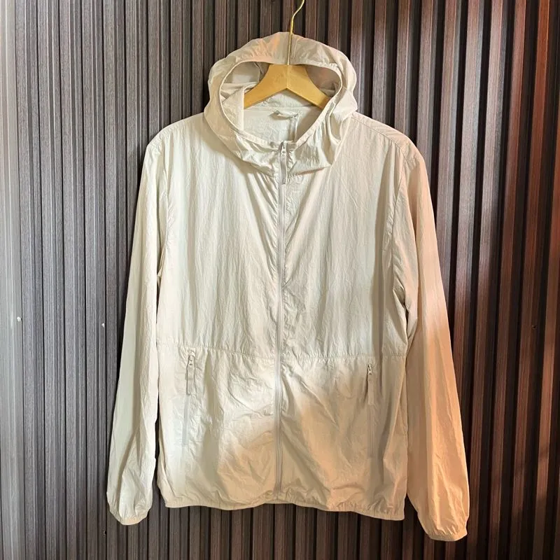 Japanese brand Streetwear Casual Windbreaker Pria cream photo 1