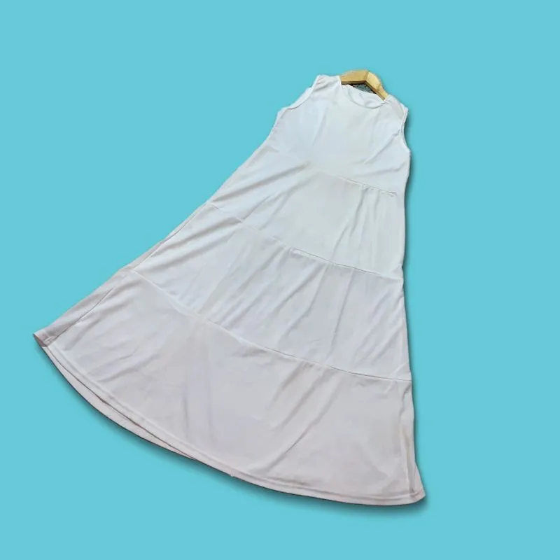Vintage Maxi dress Wanita white photo 1