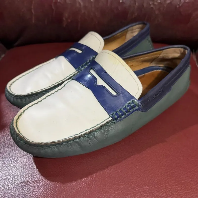 Bally Luxury Loafer Pria white blue photo 1