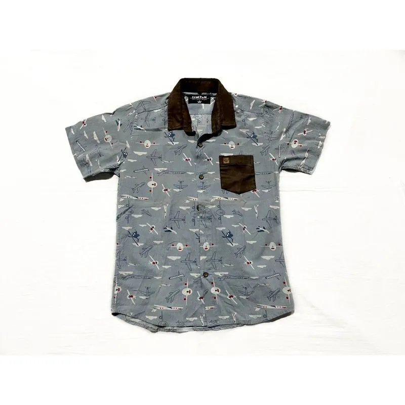 Casual Casual shirt Pria blue photo 1