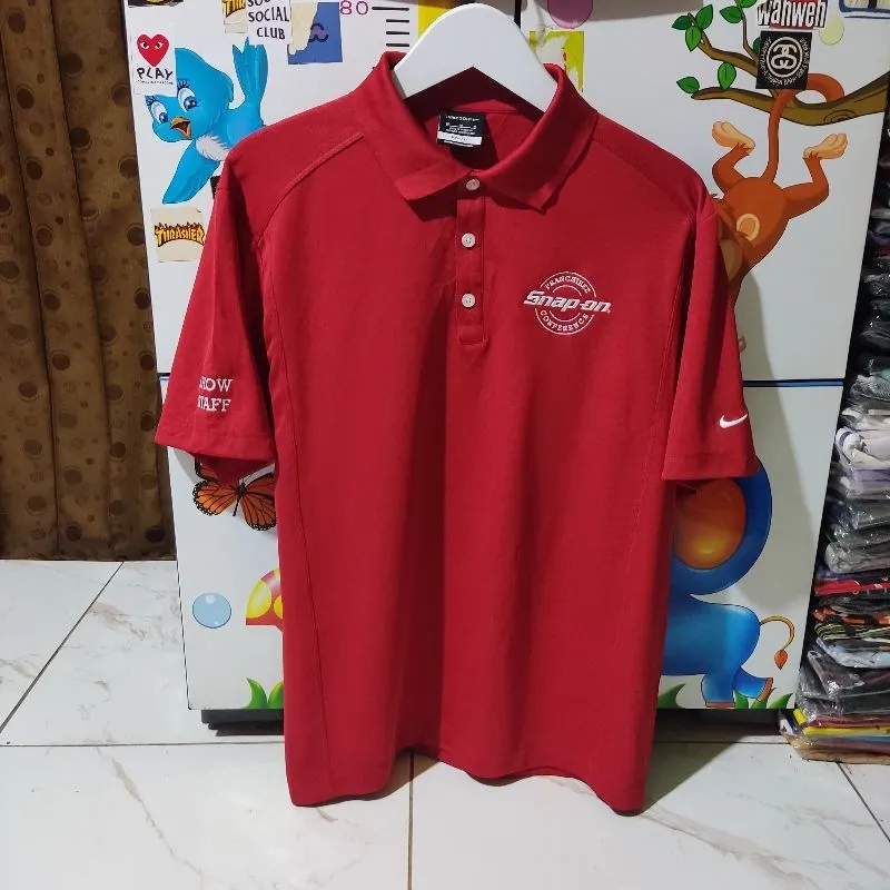 Nike Sportswear Casual Polo shirt Pria red photo 1