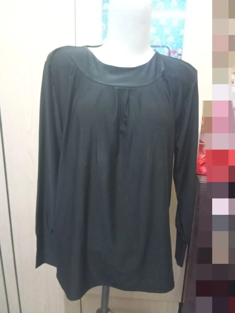 Vintage Blouse Wanita black photo 1