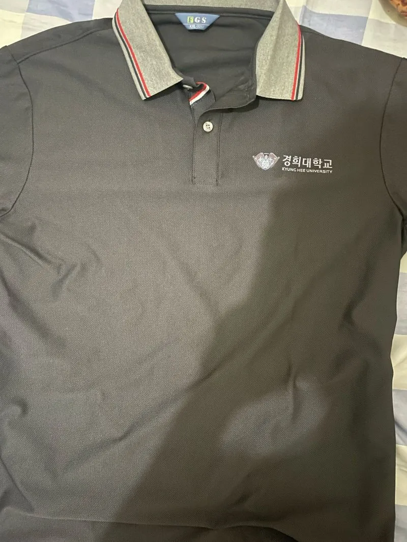 Sportswear Casual Polo shirt Pria black gray photo 1