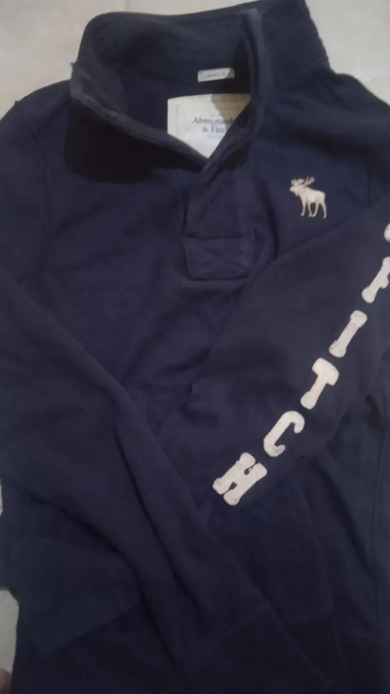 Abercrombie & Fitch Casual Track jacket Pria white navy photo 1