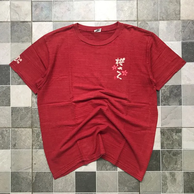 Casual T-shirt Pria burgundy photo 1