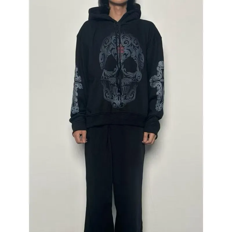 Streetwear Y2K Hoody Pria black photo 1