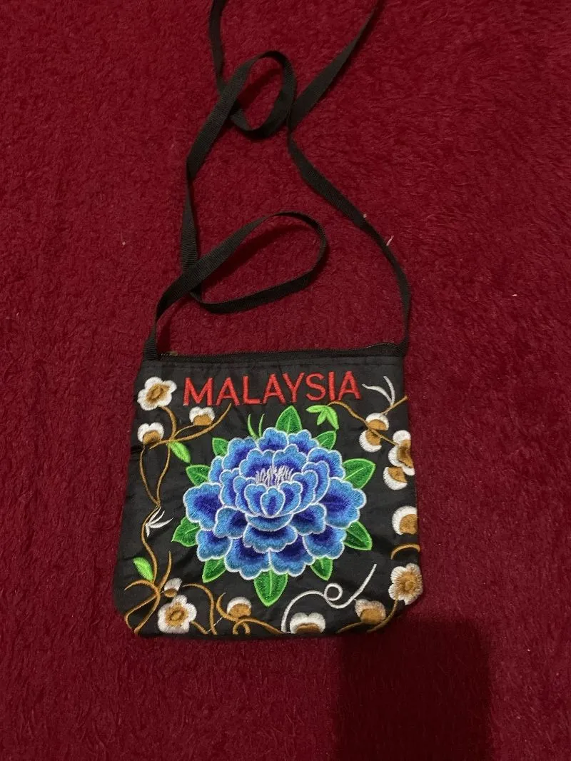 Vintage Indie Wallet Wanita white black photo 1