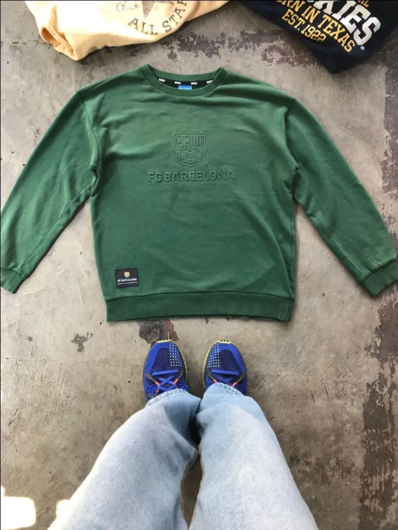 Custo Barcelona Sportswear Casual Sweatshirt Pria green photo 1