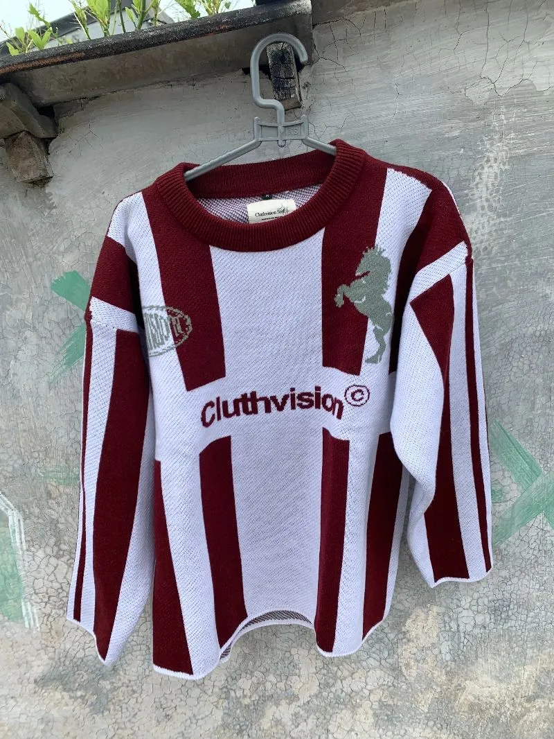 Luxury Minimalist Sweatshirt Pria burgundy white photo 1