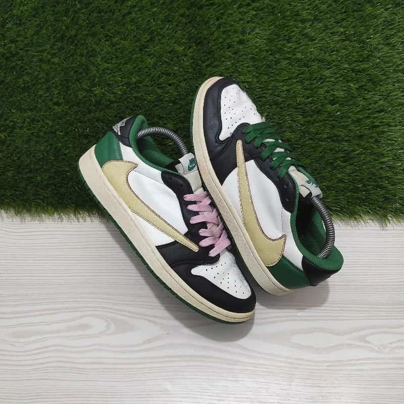 Nike Air Jordan Casual Sneakers Pria white green photo 1