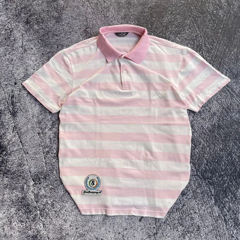 Crocodile Skater Casual Polo shirt Pria white pink photo 1