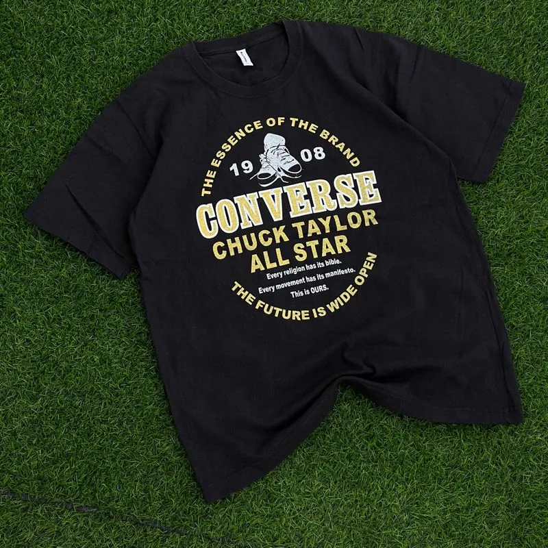 Converse Streetwear Casual T-shirt Pria black photo 1