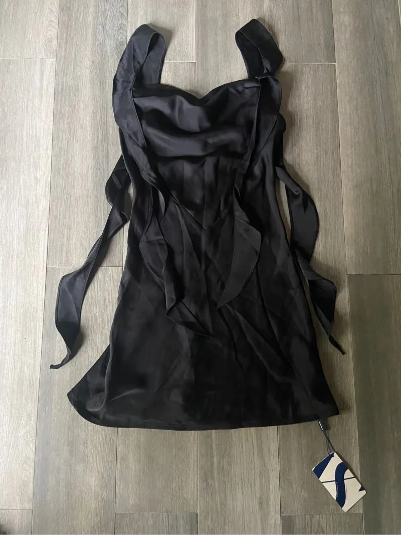 Luxury Minimalist Going out dress Wanita black photo 1