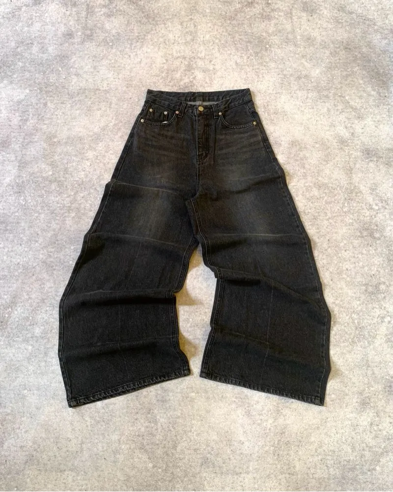 Streetwear Y2K Jeans Pria black photo 1