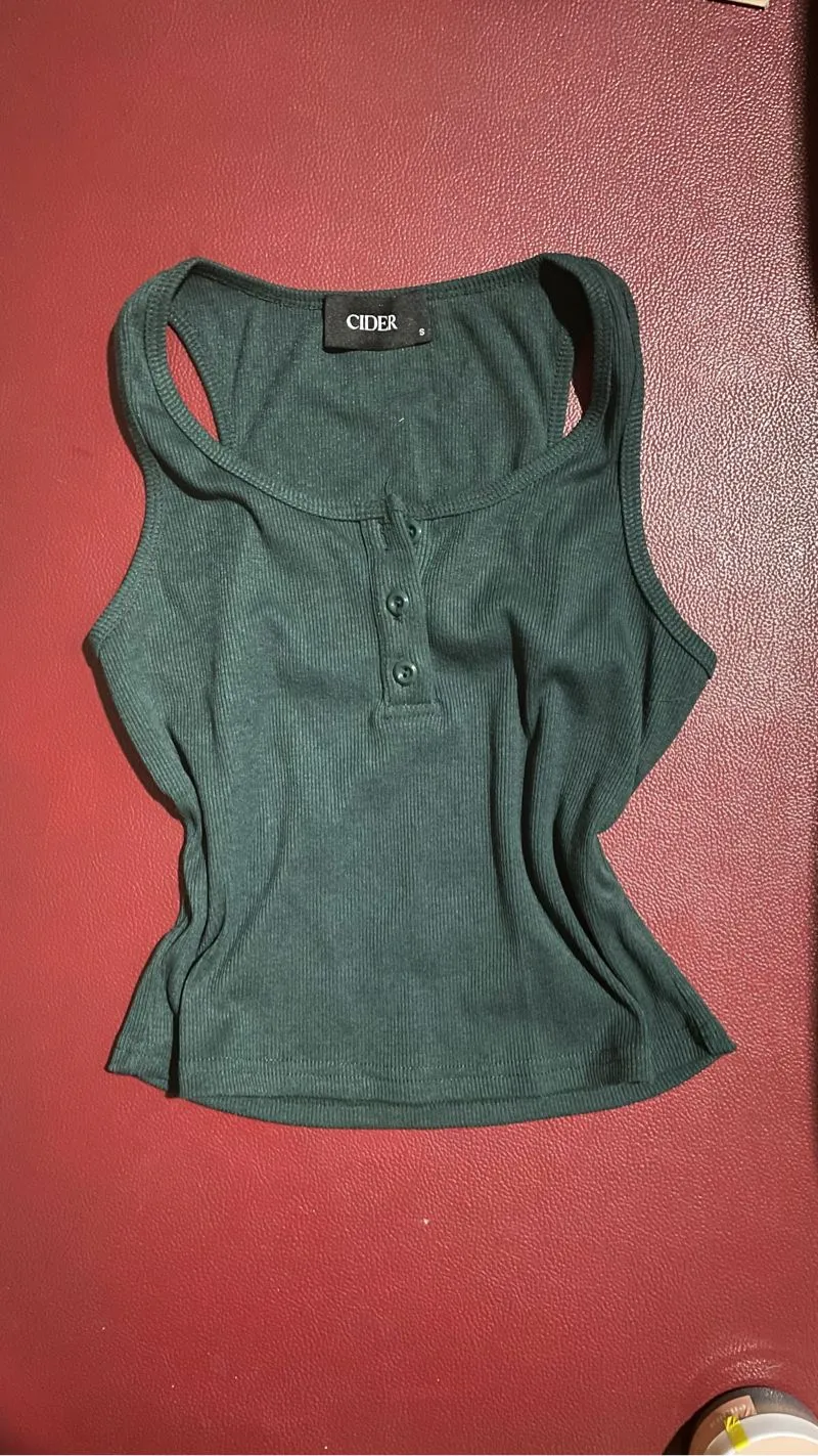 Cider Y2K Shirt Wanita green photo 1