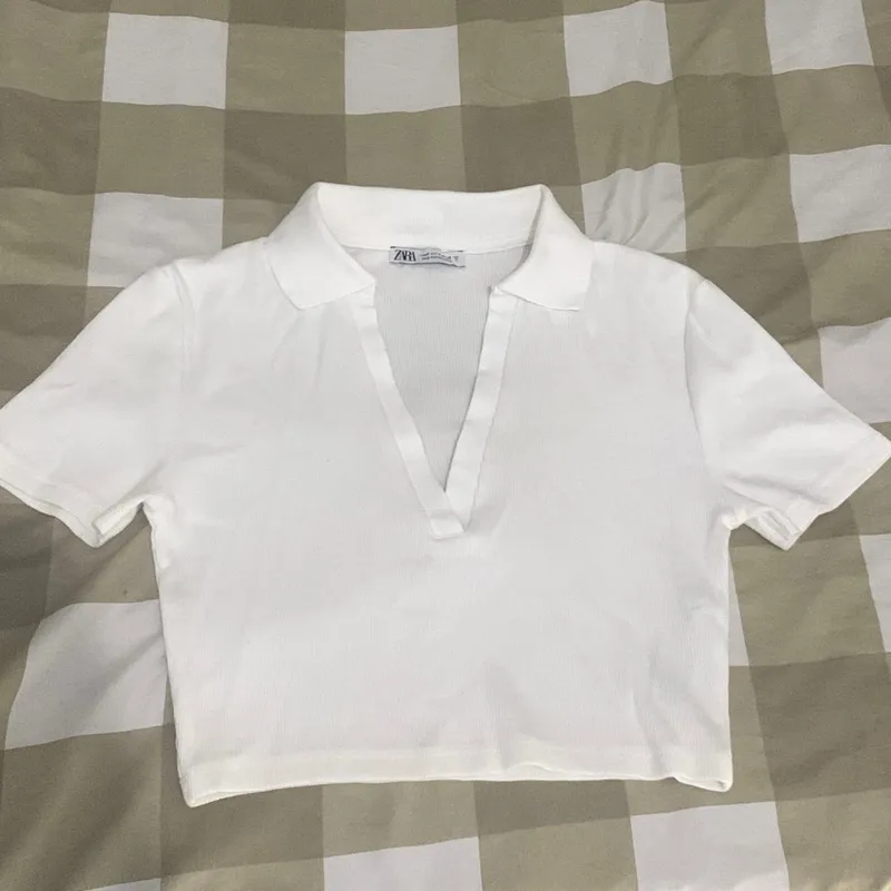 ZARA Casual Crop top Wanita white photo 1