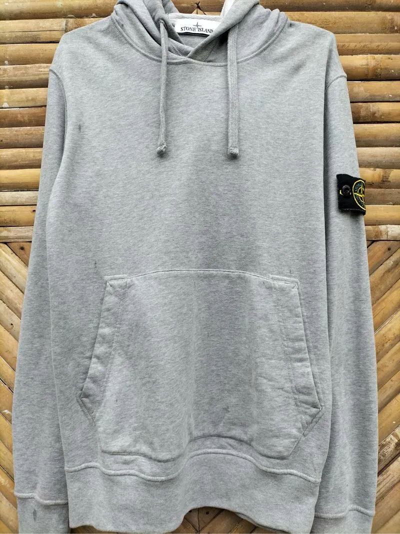 Stone Island Streetwear Sportswear Hoody Pria gray photo 1