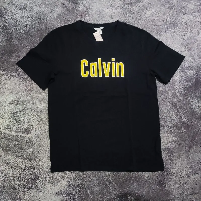 Calvin Klein Streetwear T-shirt Pria black yellow photo 1