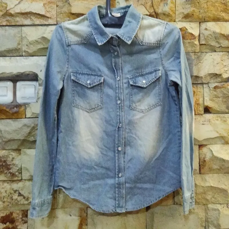 Casual Blouse Wanita blue photo 1